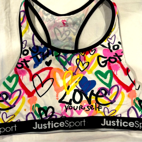 Justice Other - NWOT sports bra by Justice sport. Pit to pip shown in measurement.